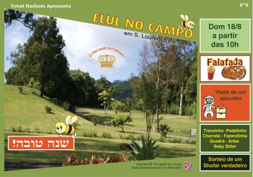 Tsivot Hashem Convida: Elul no Campo, no Sítio Felicidade, com Falafada