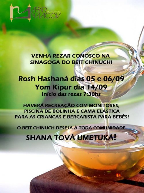 Sinagoga Abir Yaacov (Beith Chinuch): Rosh Hashaná com Programação Infantil