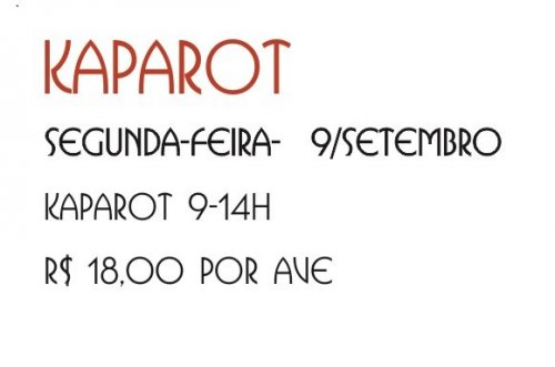 Kaparot no Beit Chabad de Manaus