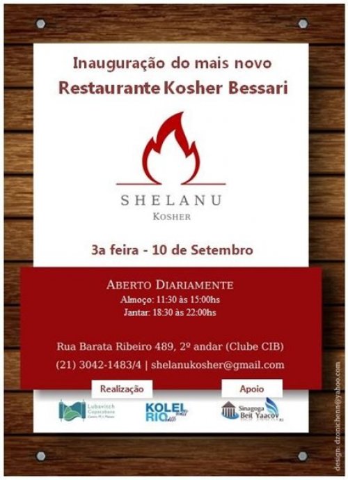 RJ: Inauguração do Shelanu Kosher, Mais Novo Restaurante Kosher Bessari