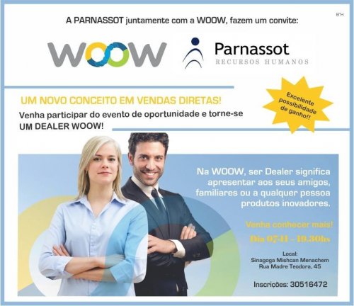 Parnassot Recursos Humanos: Venha ser um Woow Dealer