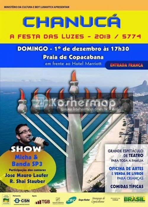 Show de Micha Gamerman e SP3 na Praia de Copacabana em Chanucá