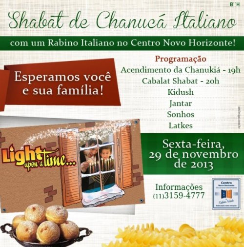 Centro Novo Horizonte: Shabat Chanuka Italiano