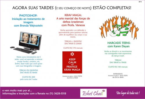 Eshet Chail Novos Cursos