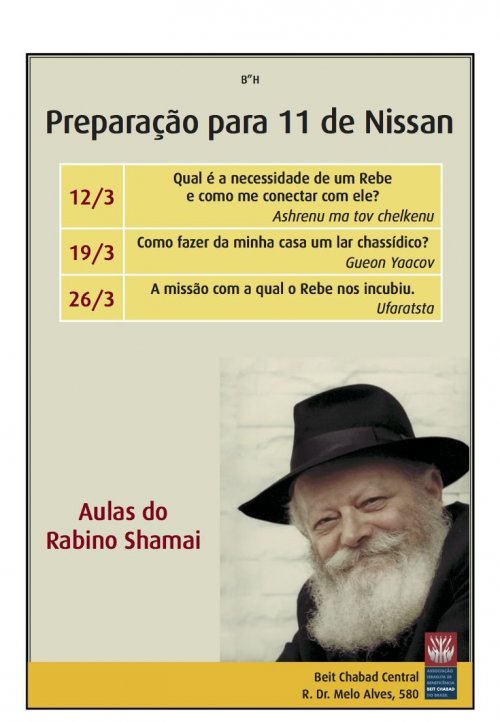 Shiur com o R. Shamai Ende - Qual é a Necessidade de um Rebe e como me Conectar com ele?