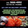 NUR RESTAURANTE: Delivery Grátis e Japonês com 20% OFF