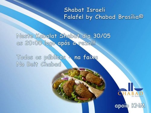 Shabat Israeli com Falafel, by Chabad Brasília