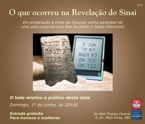 "O que ocorreu na Revelação do Sinai" - Aula com Sarah e R. Avraham Steinmetz