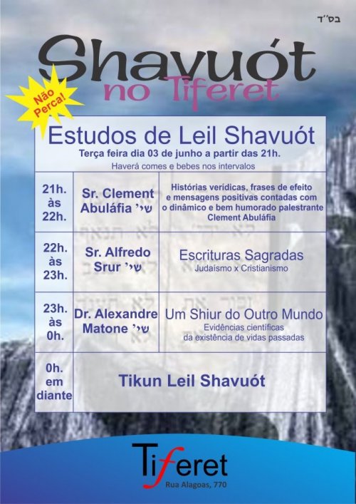 Programação Completa de Shavuot do Tiferet