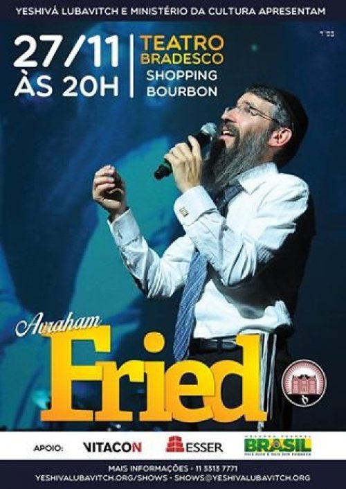 Show de Avraham Fried em Prol da Yeshivá Lubavitch