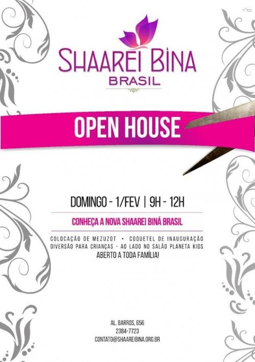 Open House da Nova Shaarei Biná Brasil para toda a Família