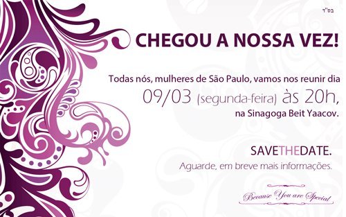 CHEGOU A NOSSA VEZ! SAVE THE DATE!