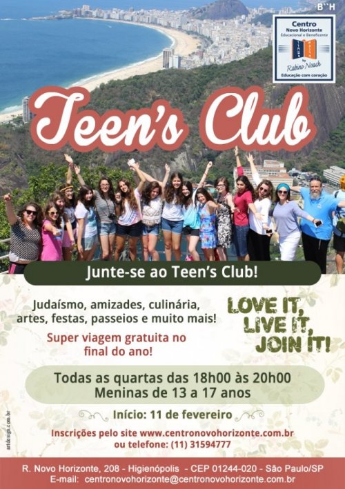 Centro Novo Horizonte: Teens Club Para Meninas de 13 a 17