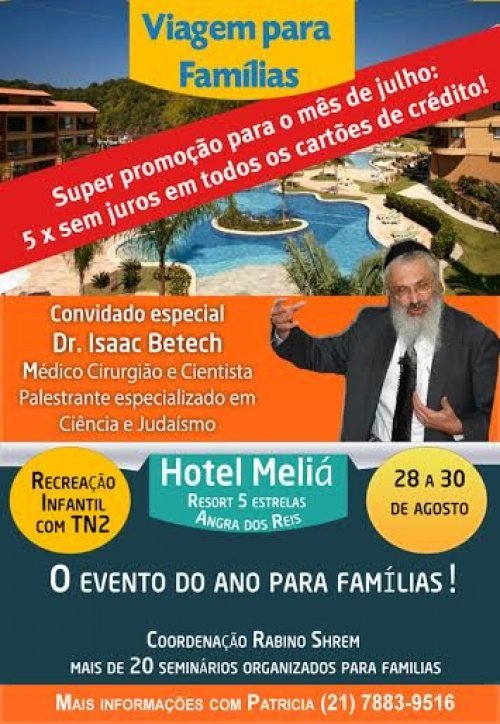 Viagem para Famílias, no Hotel Meliá Resort 5 Stars, em Angra dos Reis