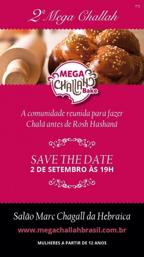 2o Mega Challah Bake SP - A Comunidade Reunida para fazer Chalá Antes de Rosh Hashaná