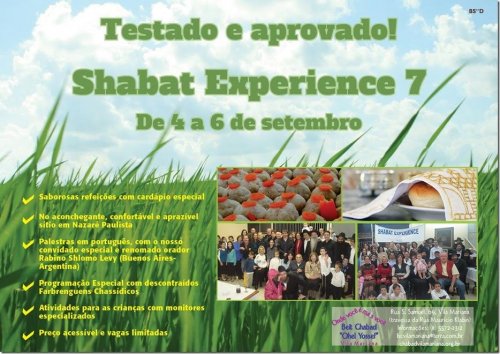 Beit Chabad Vila Mariana: Shabat Experience 7, em Nazaré Paulista