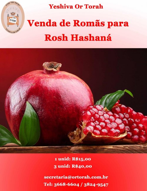 Venda de Romas para Rosh Hashana na Yeshiva Or Torah