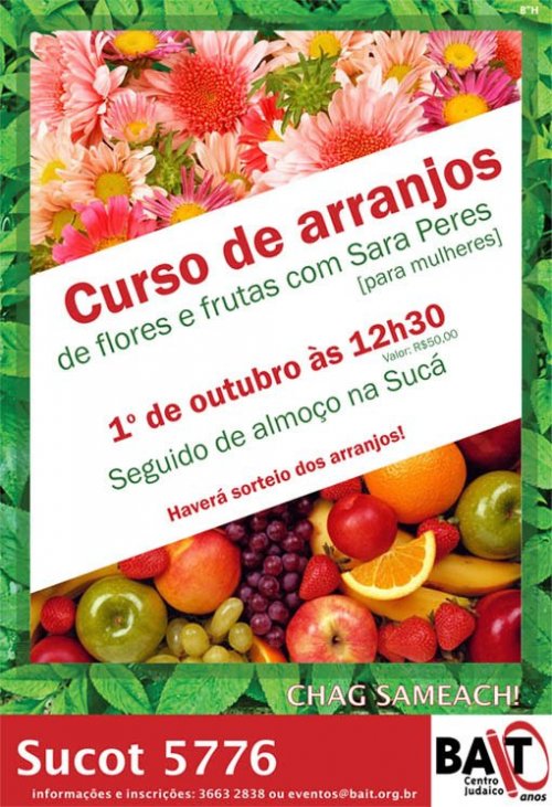 Curso de Arranjos com Sara Peres, para Mulheres, no BAIT