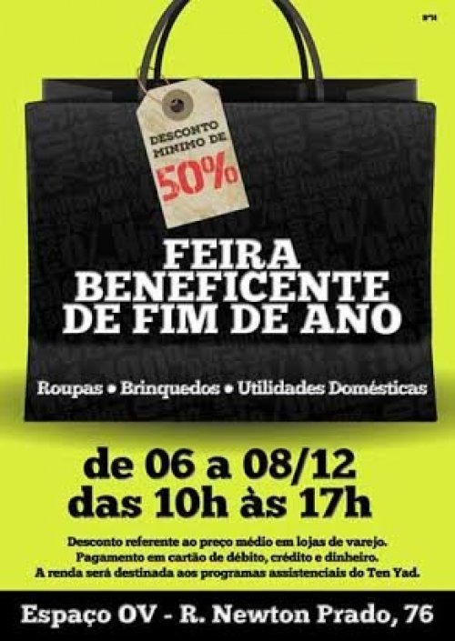 NOVA EDIÇÃO: Feira do Ten Yad de Brinquedos, Roupas e Utilidades domésticas com Desconto Mínimo de 50% - 06, 07 e 08 de DEZEMBRO DE 2015