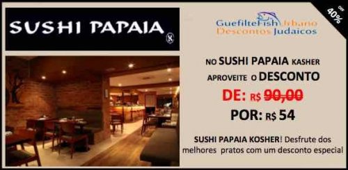 SUSHI PAPAIA KASHER E CELADON K com 40% de Desconto no Guefiltefish Urbano