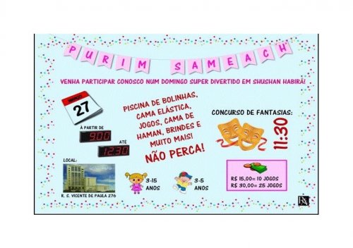 Darkenu Convida para Purim em Shushan Habirá