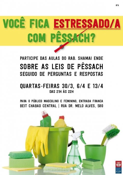 Você Fica Estressado com Pessach? Aulas do R. Shamai Ende sobre Leis de Pessach