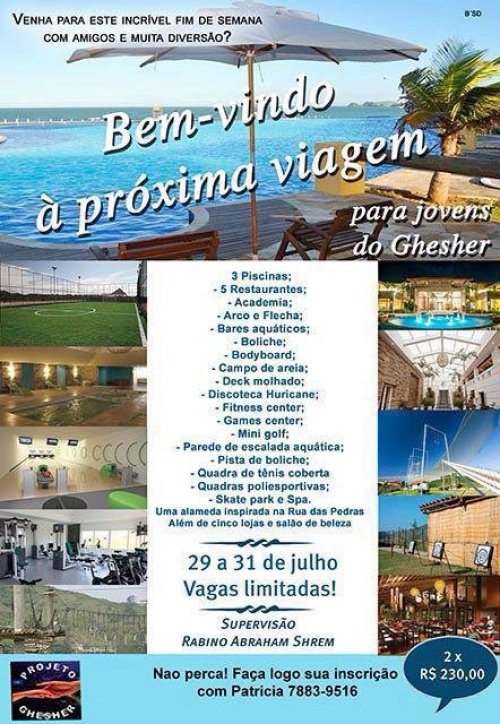 Projeto Ghesher: Viagem para Jovens em Hotel Paradisíaco em Búzios