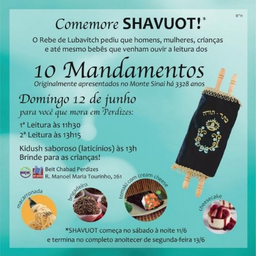 Shavuot no Beit Chabad de Perdizes