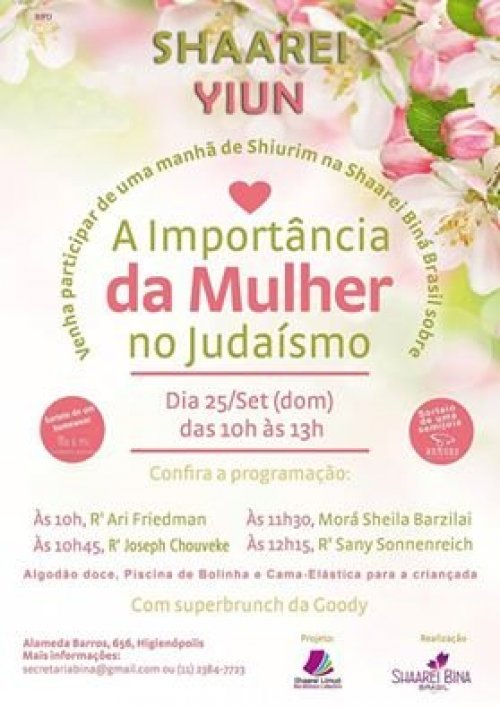 Shaarei Yiun: Manhã Especial para o Público Feminino