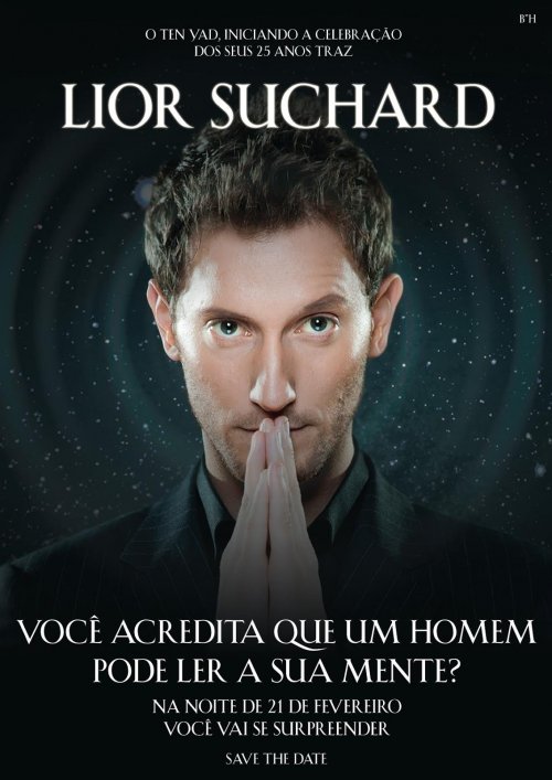 (SAVE THE DATE) Ten Yad Apresenta: Lior Suchard - Um homem que pode ler sua mente