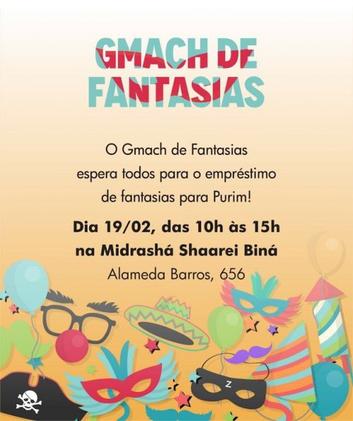 Gmach de Fantasias Convida: Empréstimo de Fantasias para Purim