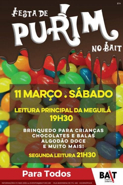 Programação Completa de Purim no BAIT