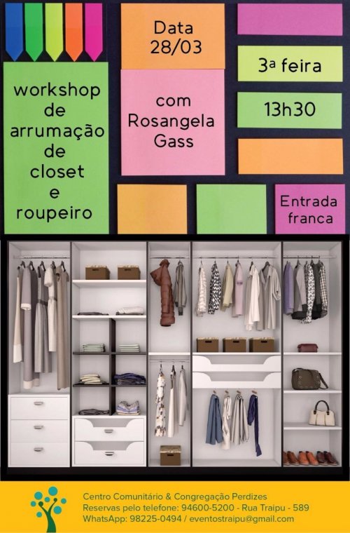 Shaarei Achim: Workshop de Organização de Armário e Closet