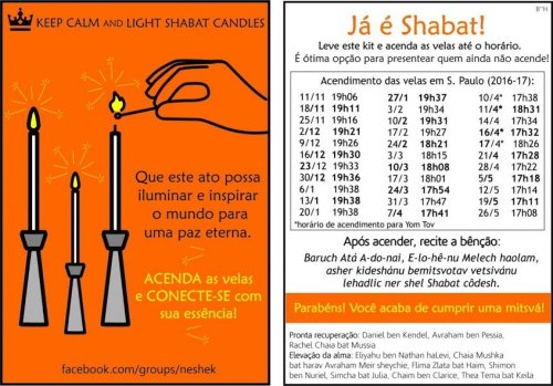 Projeto Neshek - Distribuição Gratuita de Velas de Shabat