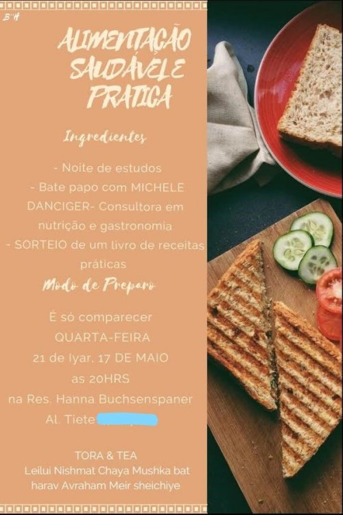 Tora & Tea Convida: Alimentação Saudável e Prática