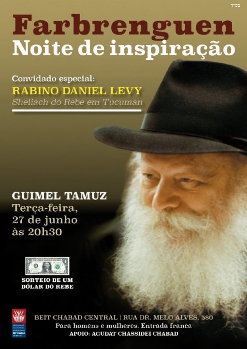 Farbrenguen de Guimel Tamuz no Beit Chabad Central