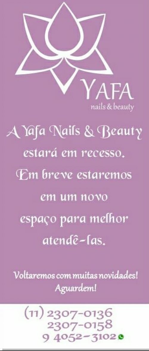 Yafa Nails & Beauty: Reformulação do Novo Local e Atendimento a Domicílio