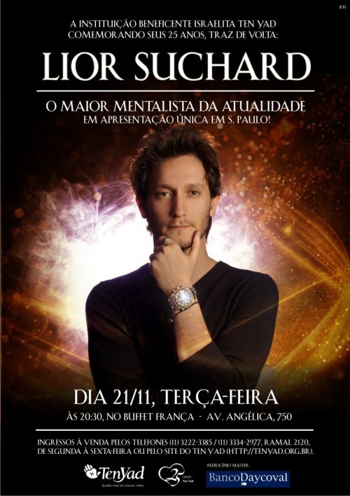 SAVE THE DATE: 25 Anos do Ten Yad com Lior Suchard, O Mentalista