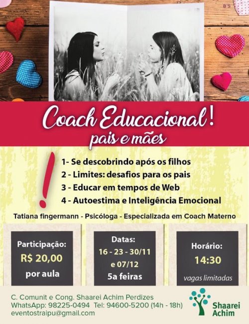 Shaarei Achim: Coach Educacional para Pais e Mães