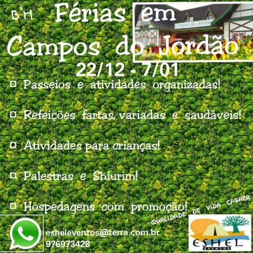 Férias em Campos de Jordão com a Eshel Eventos