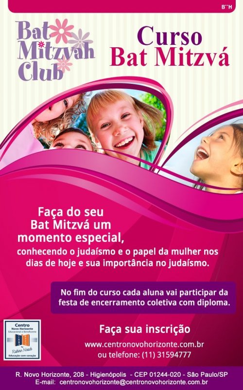 Curso de Bat Mitzvá do Centro Novo Horizonte