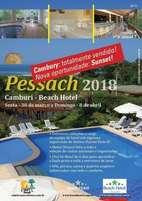 Pessach com a Eshel Eventos com Mais uma Novidade: Sunset Beach Hotel