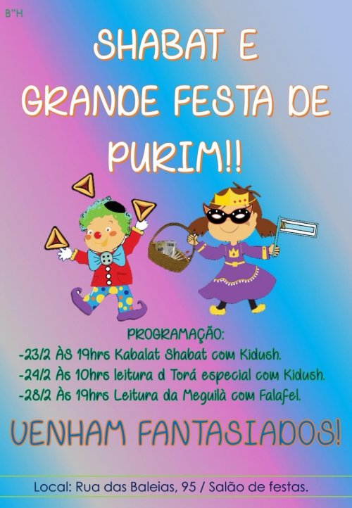 Grande Festa de Purim em S. José dos Campos